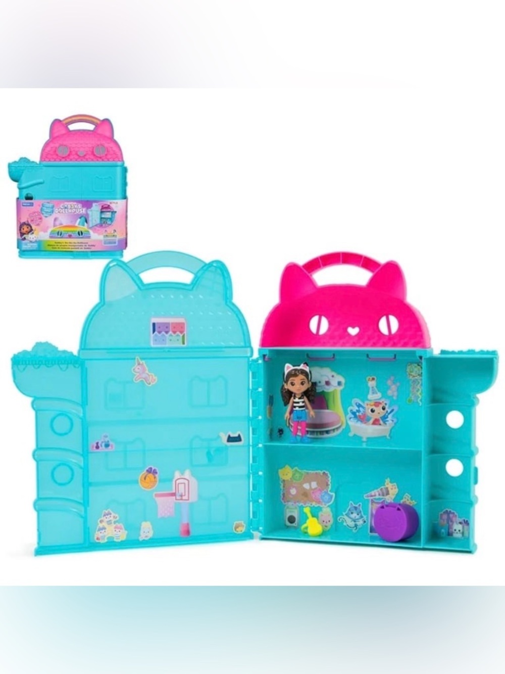 Gabby’s Dollhouse On The Go Dollhouse 12-inch Playset Collectible Gabby Figure - Picture 2 of 12